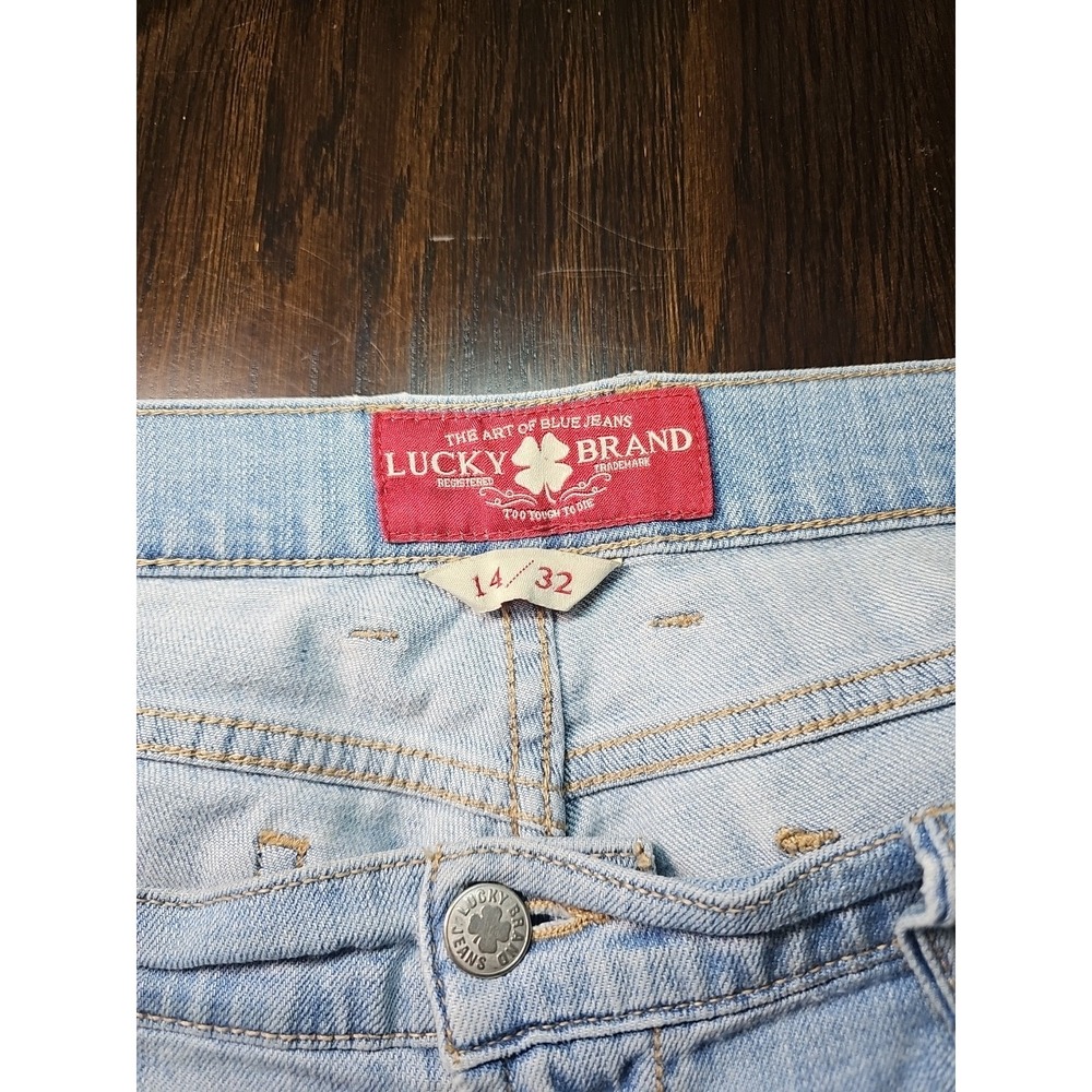 Lucky Brand Sweet'n Crop Women's 14/32 Blue Straight Leg Stretch Denim Crop - Picture 3 of 16